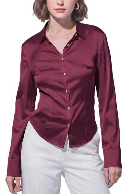 High-sheen Satin Top