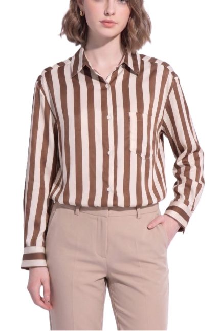 Striped Button-up Shirt