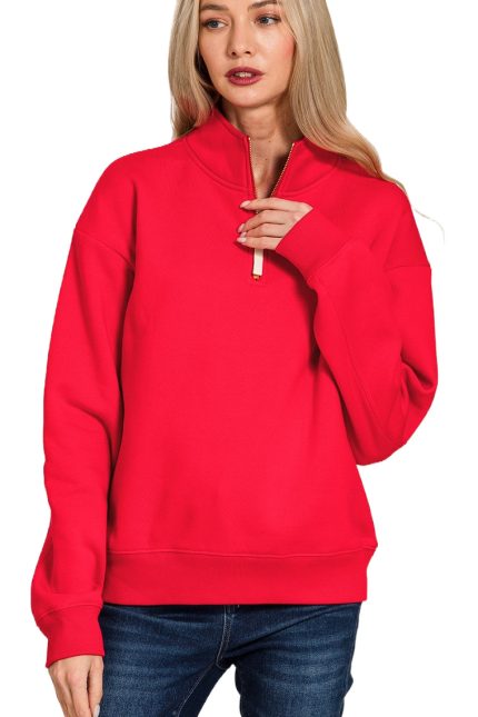 Fleece Half Zip Sweatshirt