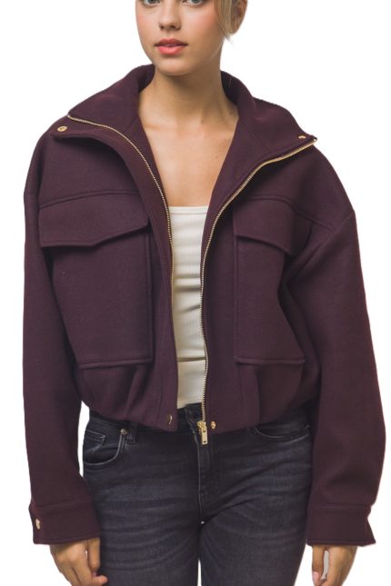 Wool-blend Utility Jacket