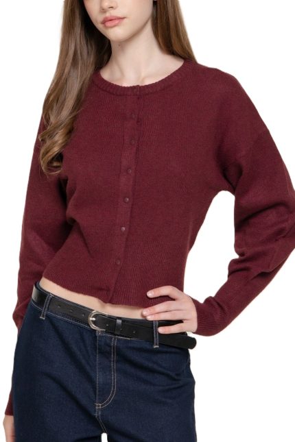 Long Rib Cuff Sweater Cardigan