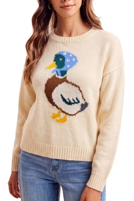 Mallard Intarsia Sweater Pullover