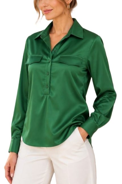 Satin Collared Blouse