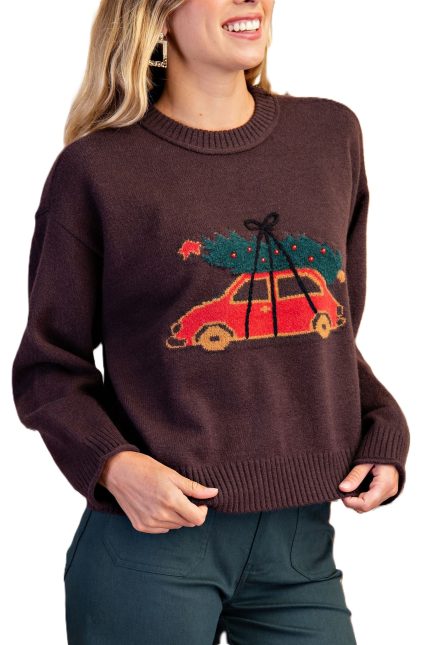 Hauling A Christmas Tree Sweater