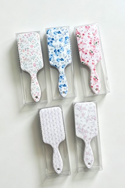 Floral Print Large Detangle Paddle Hair Brush Comb