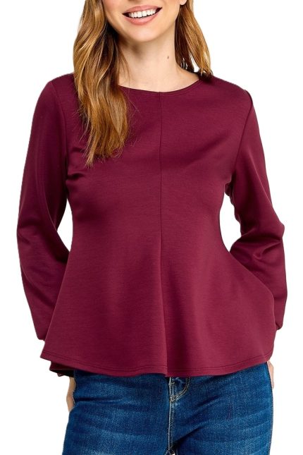 Solid Luxe Modal Peplum Top