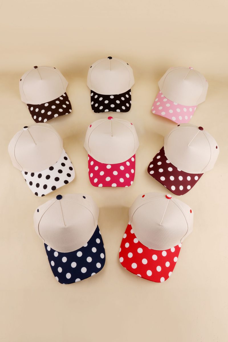 Polka Dot Two Tone Snapback Hat