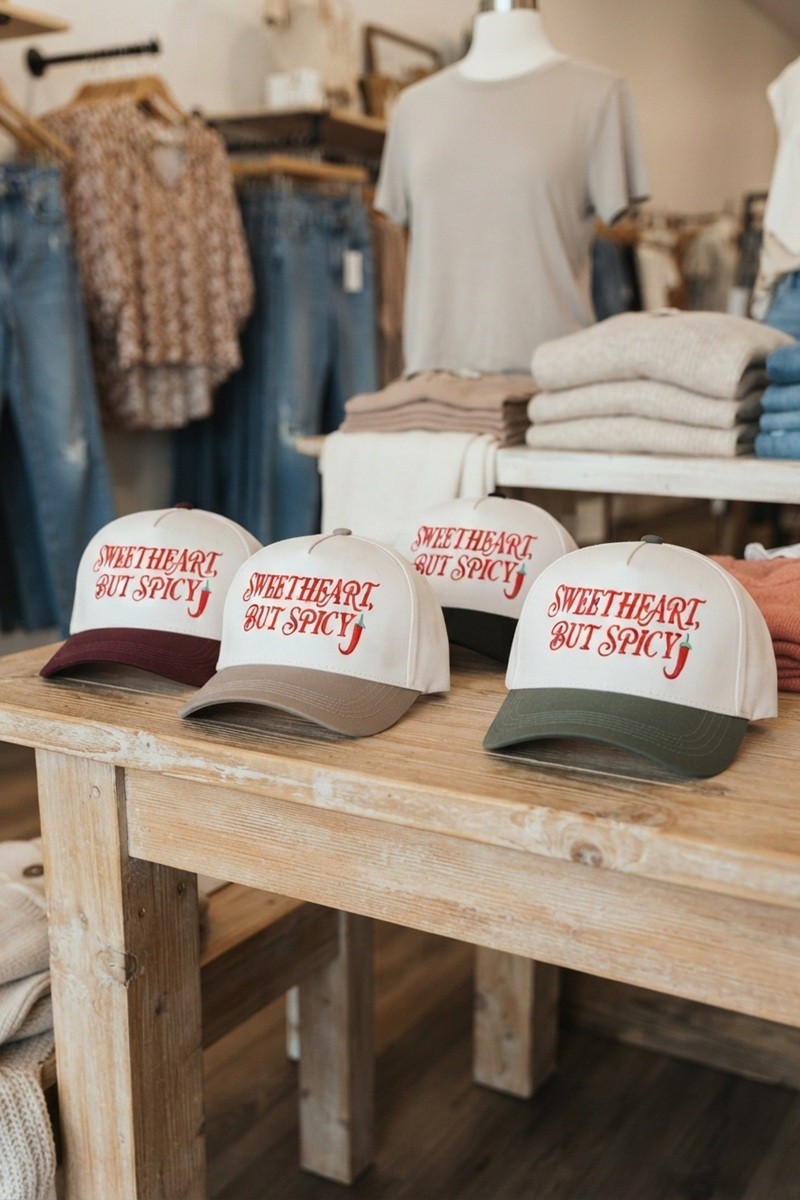 Sweetheart But Spicy Two Tone Snapback Hat