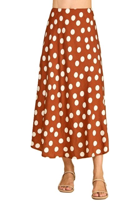 Polka Dot Midi Skirt
