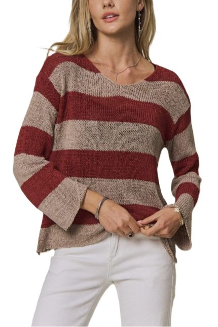 Striped Lightweight Knit Sweater