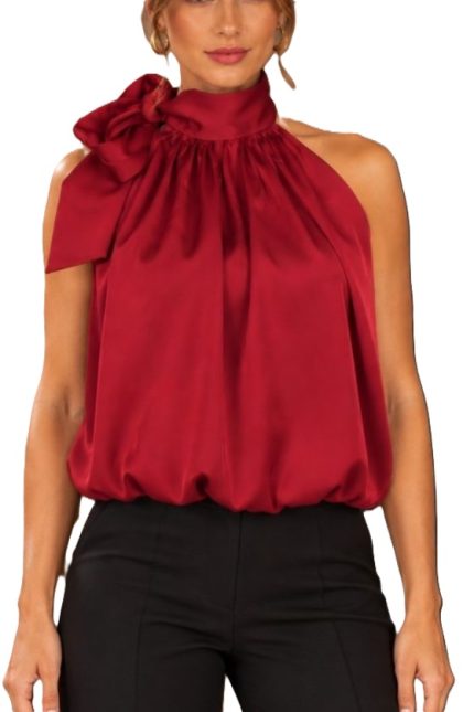 Bow Halter Blouse