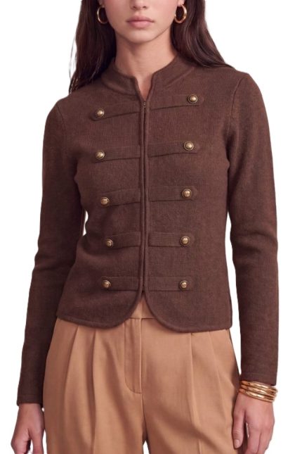 Knit Military-inspired Jacket