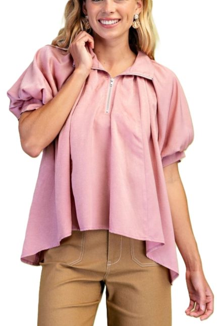 Satin High-low Top