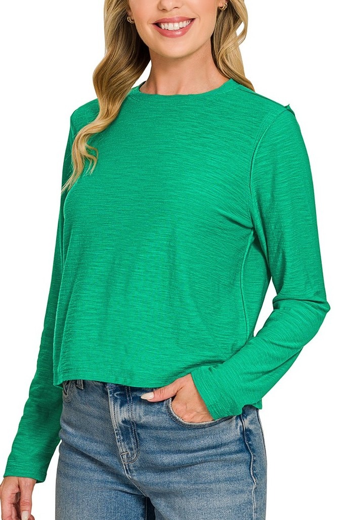 Slub Long Sleeve Tee