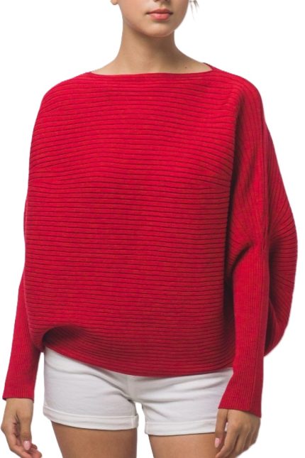 Boatneck Ribbed Top