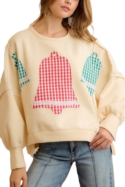 Bell Applique Christmas Sweatshirt