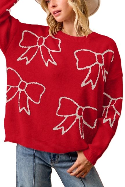 Ribbon Cozy Sweater Top