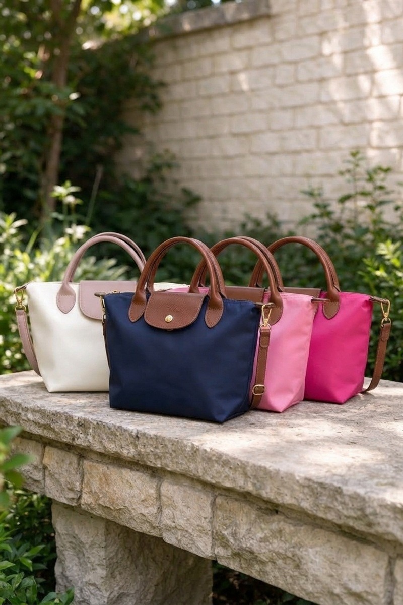 Double Handle Colorblock Flap Crossbody Bag