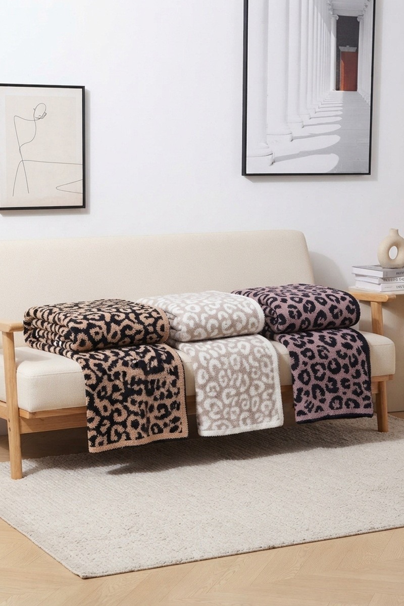 Leopard Print Luxury Soft Warm Throw Blanket
