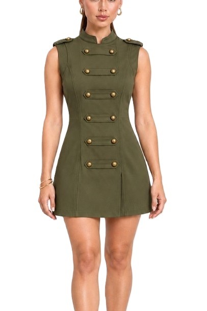 Fireman Clasp Mini Dress