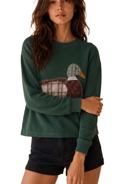 Mallard Patchwork French Terry Pullover